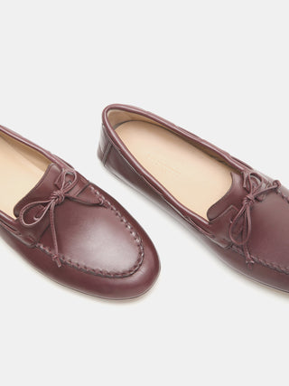 Driver Moccasin / Burgundy Leather
