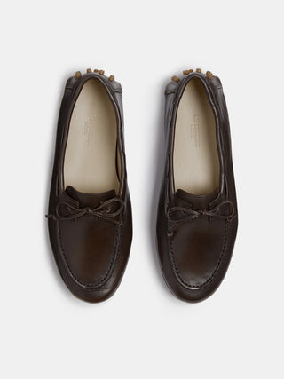 Le Monde Béryl - Driver Moccasin Chocolate Leather 