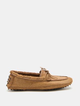 Driver Moccasin / Chestnut Calf Hair
