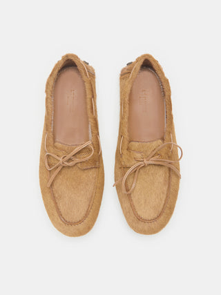 Driver Moccasin / Chestnut Calf Hair