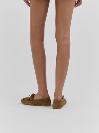 Driver Moccasin Woven / Taupe Suede