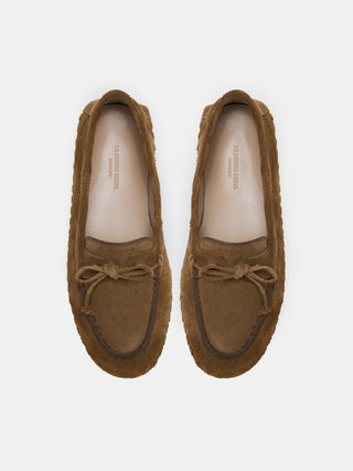 Le Monde Béryl - Driver Moccasin Woven, Taupe Suede