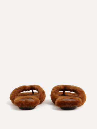 Le Monde Béryl - Flat Thong / Legno Shearling