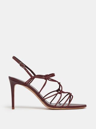 Le Monde Béryl - Grace Sandal Heel, Burgundy Leather 