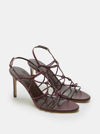 Le Monde Béryl - Grace Sandal Heel, Burgundy Leather 