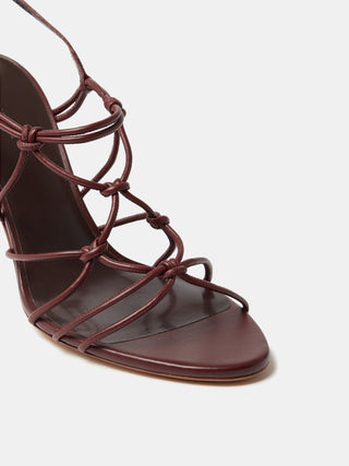 Le Monde Béryl - Grace Sandal Heel, Burgundy Leather 