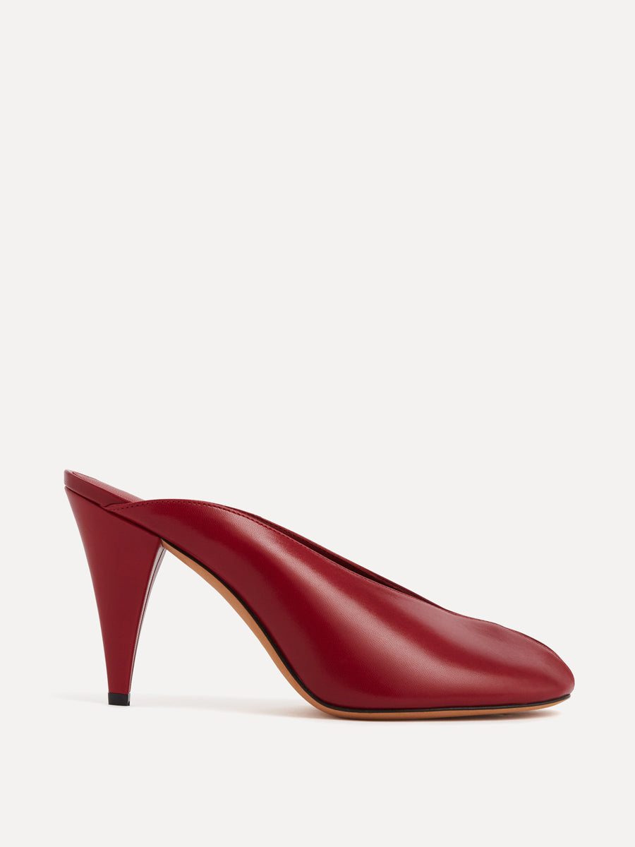 Iris Mule Lipstick Leather