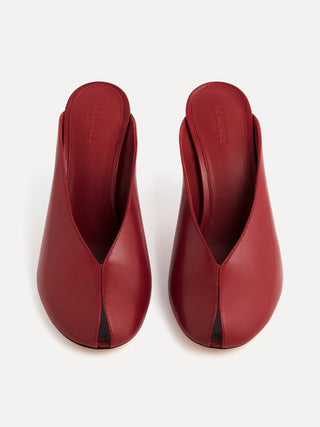Iris Mule / Lipstick Leather
