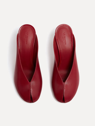 Iris Mule / Lipstick Leather