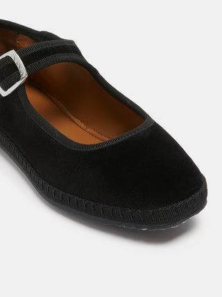 Kids Soft Mary Jane Black Velvet