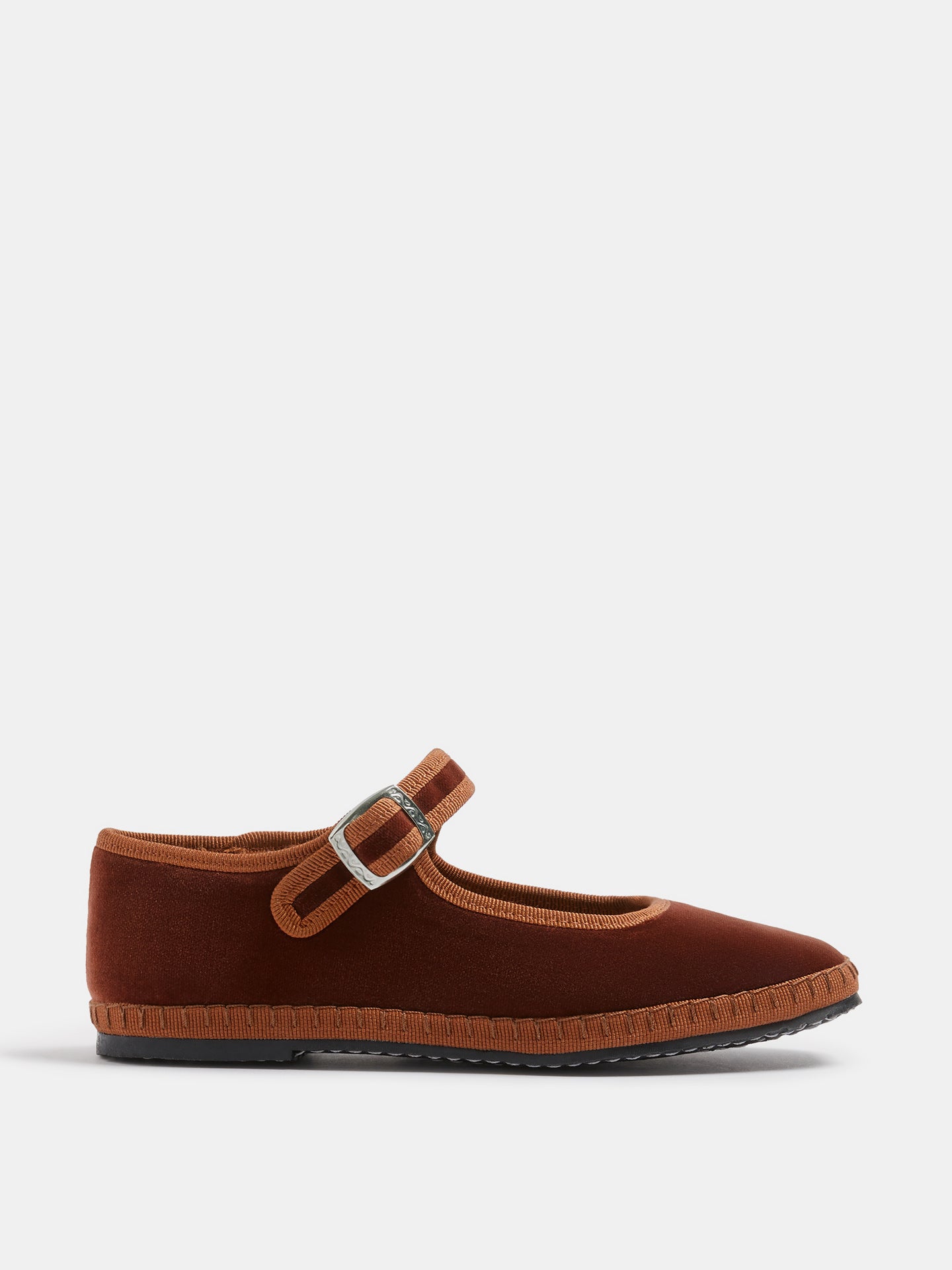 Soft Mary Jane Brick Velvet