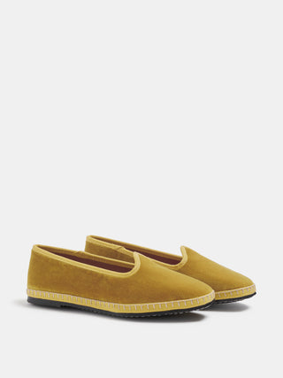Le Monde Béryl - Kids Soft Venetian Slipper Gold Velvet