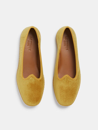 Le Monde Béryl - Kids Soft Venetian Slipper Gold Velvet