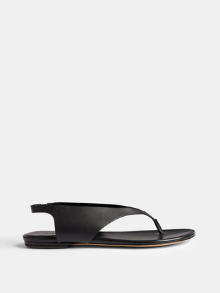 Le Monde Béryl - Langley Flat Thong, Black Leather