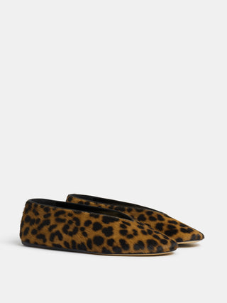 Le Monde Beryl – Luna Slipper Leopard Calf Hair