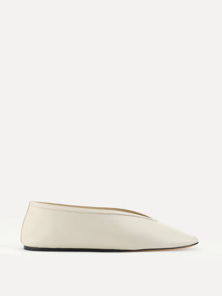 Luna Slipper / Ecru Leather