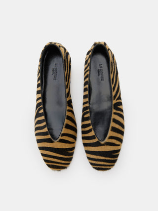 Luna Slipper / Zebra Calf Hair