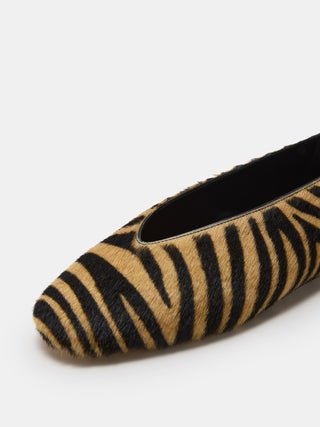 Luna Slipper / Zebra Calf Hair