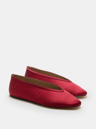 Le Monde Béryl - Luna Slipper, Tomato Satin
