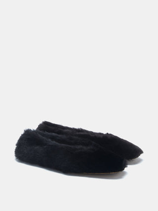 Le Monde Béryl -  Luna Slipper Black Shearling