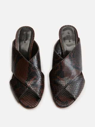 Le Monde Béryl - Luca Mule, Chocolate Leather Snake Effect