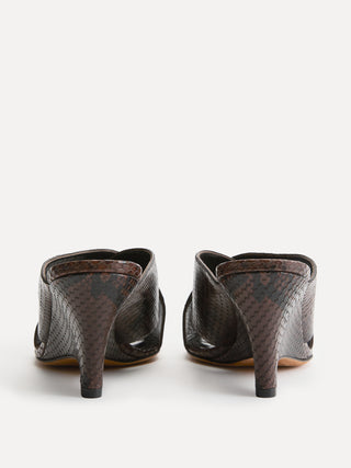 Le Monde Béryl - Luca Mule, Chocolate Leather Snake Effect