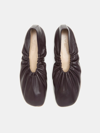Mica Flat / Plum Leather