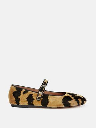Le Monde Béryl - Mary Jane Leopard Print Velvet