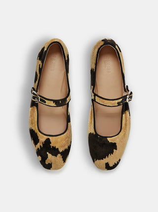 Le Monde Béryl - Mary Jane Leopard Print Velvet