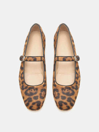 Mary Jane / Leopard Calf Hair
