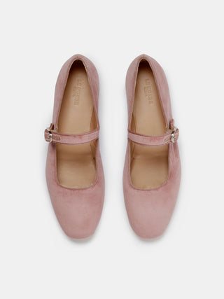 Le Monde Béryl - Mary Jane Blush Pink Velvet