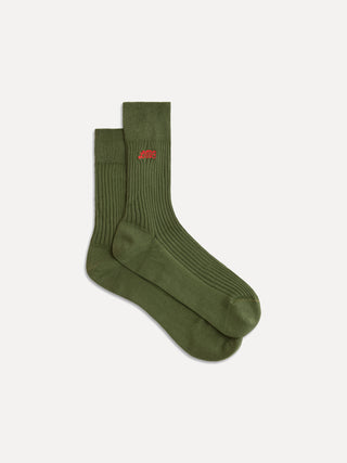 Bio Short Socks / Khaki Organic Cotton