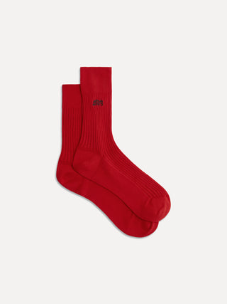 Bio Short Socks / Red Organic Cotton