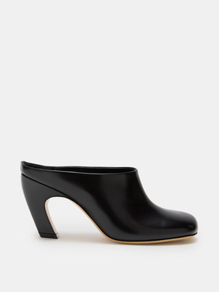 Le Monde Béryl - Mica Mule, Black Spazzolato Leather
