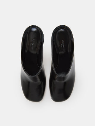 Le Monde Béryl - Mica Mule, Black Spazzolato Leather