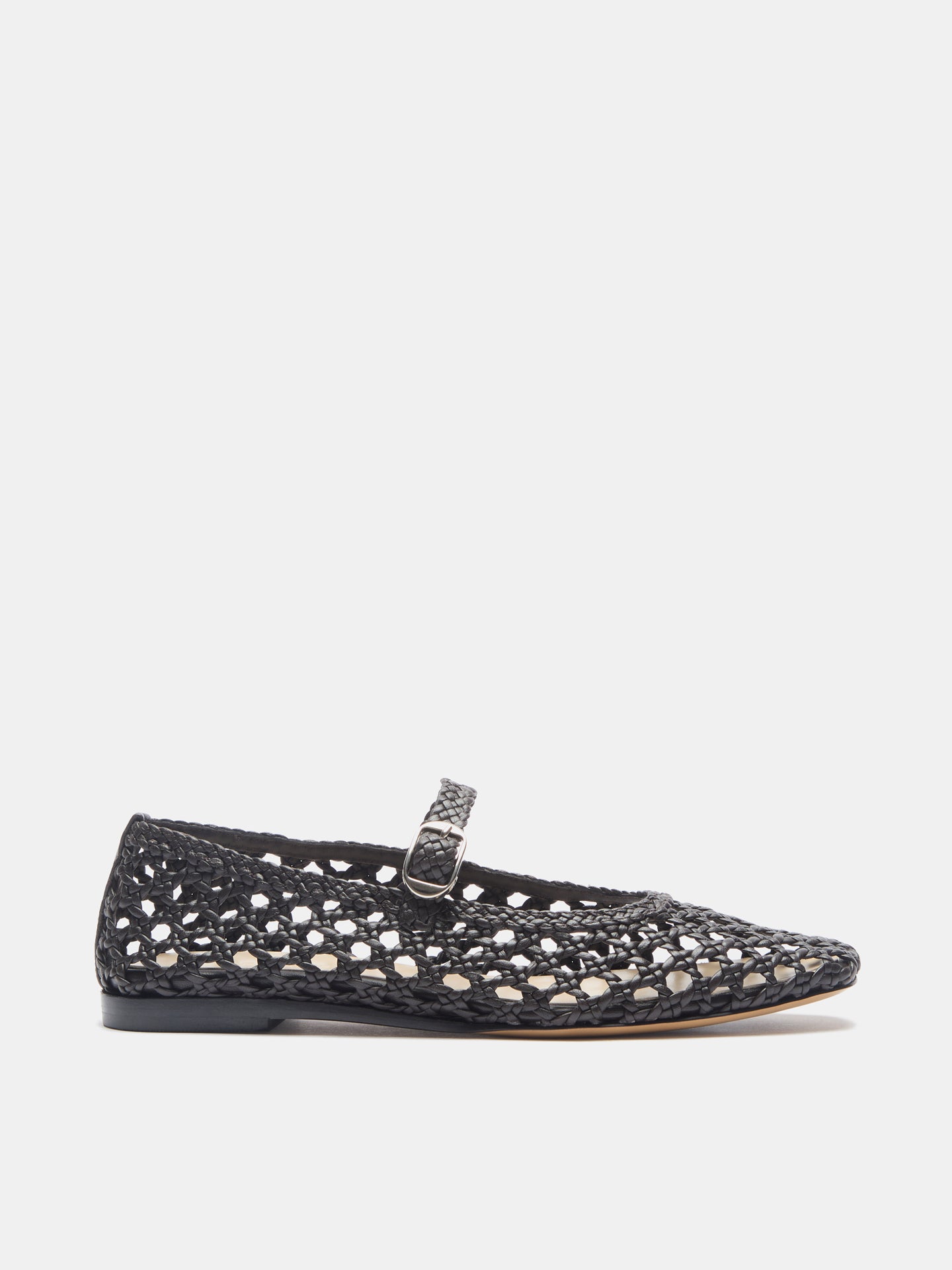 Mary Jane Chocolate Woven Leather