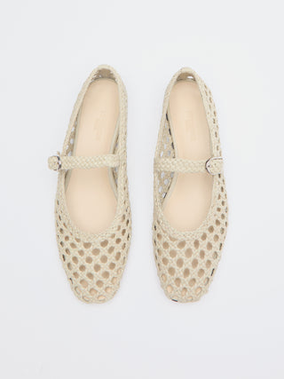 Le Monde Béryl - Mary Jane Ecru Woven Leather 