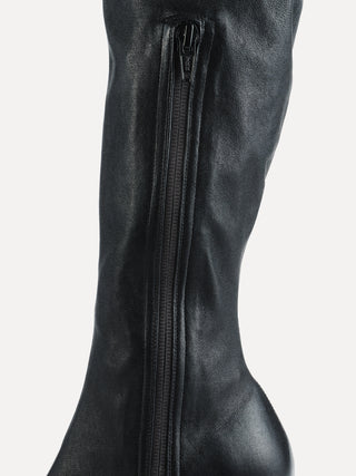 Mica Tall Boot / Black Stretch Leather