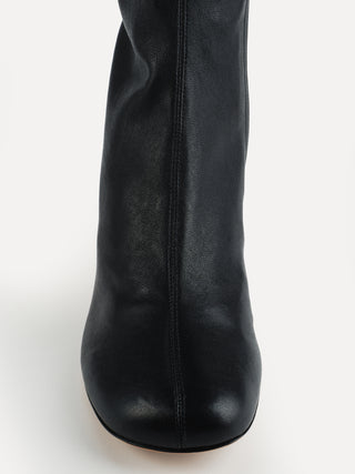 Mica Tall Boot / Black Stretch Leather