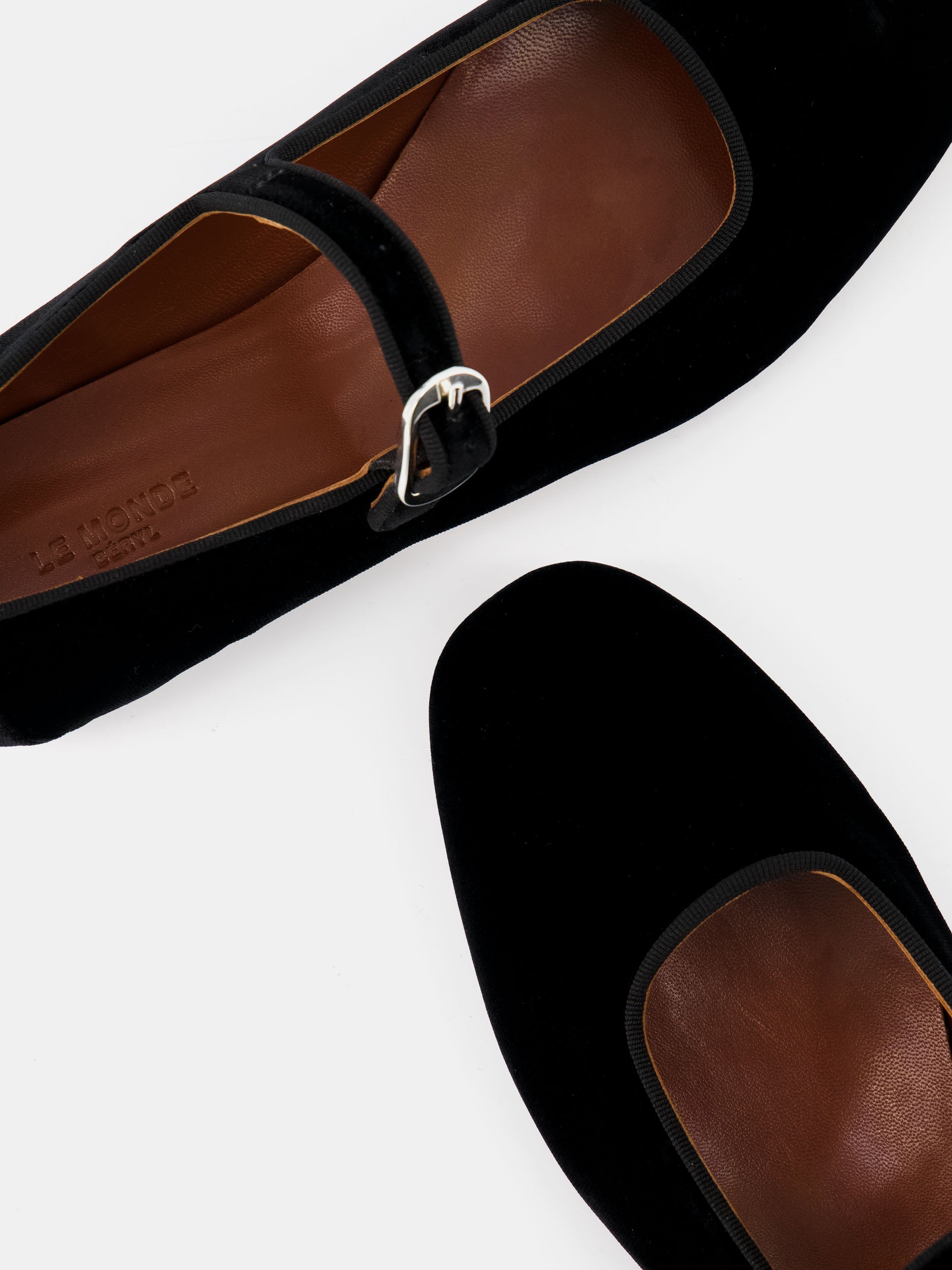 CC Mary Jane Black Velvet Lambskin Lining