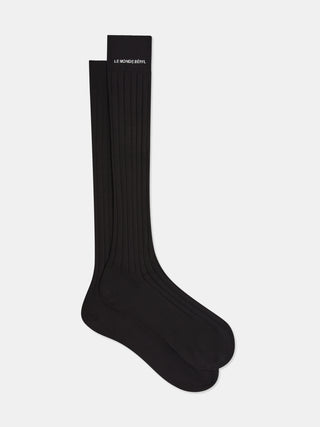 Bio College Writings Socks / Black Organic Cotton
