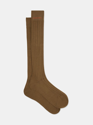 Bio College Writings Socks / Dark Brown Organic Cotton