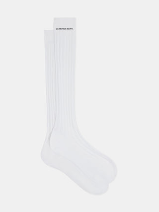 Bio College Writings Socks / Off White Organic Cotton