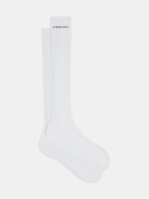 Bio College Writings Socks / Off White Organic Cotton