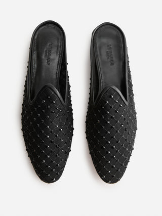 Venetian Mule / Black Mesh Crystals