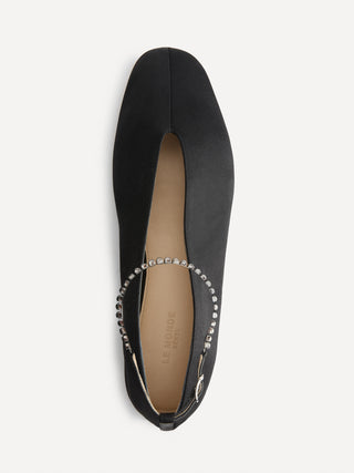 Olympia Slipper / Black Satin