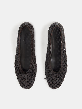 Regency Slipper / Chocolate Woven Leather