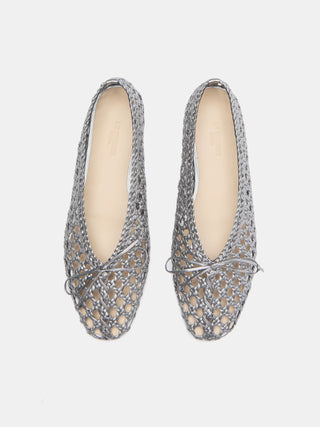 Le Monde Beryl - Regency Slipper Silver Leather