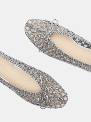 Le Monde Beryl - Regency Slipper Silver Leather