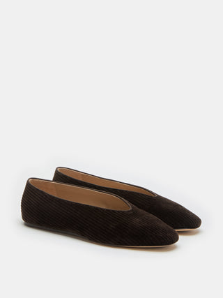 Regency Slipper / Chocolate Corduroy